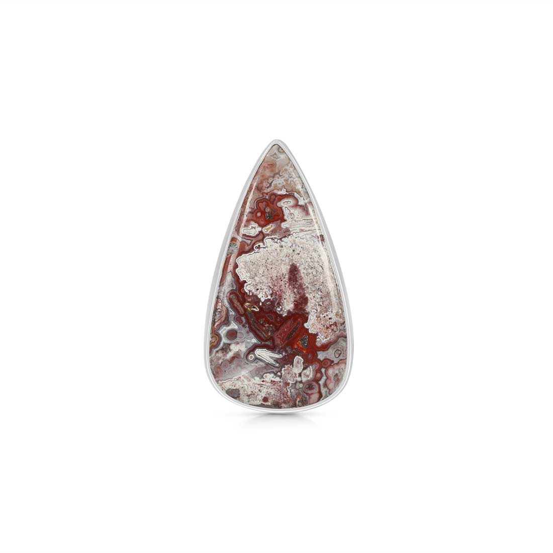 Crazy Lace Agate Adjustable Ring-(CLA-R-40.)